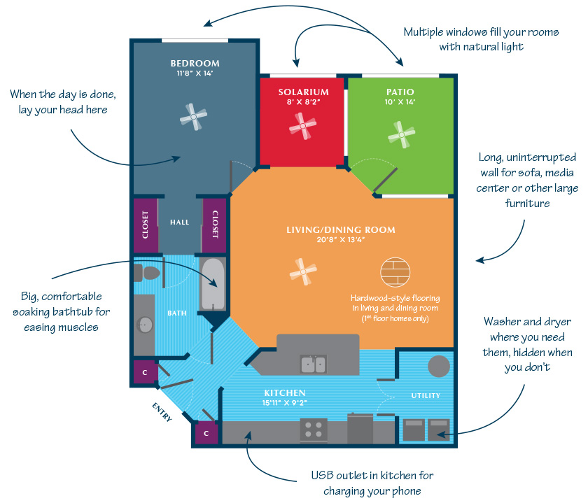 Cedar Apartment Floor Plan